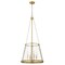 Z-Lite Prescott 4 Light Pendant, Rubbed Brass & Clear 341P18-RB - alternate 3